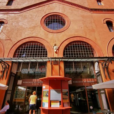 Entrance to Mercato di Mezzo in Bologna