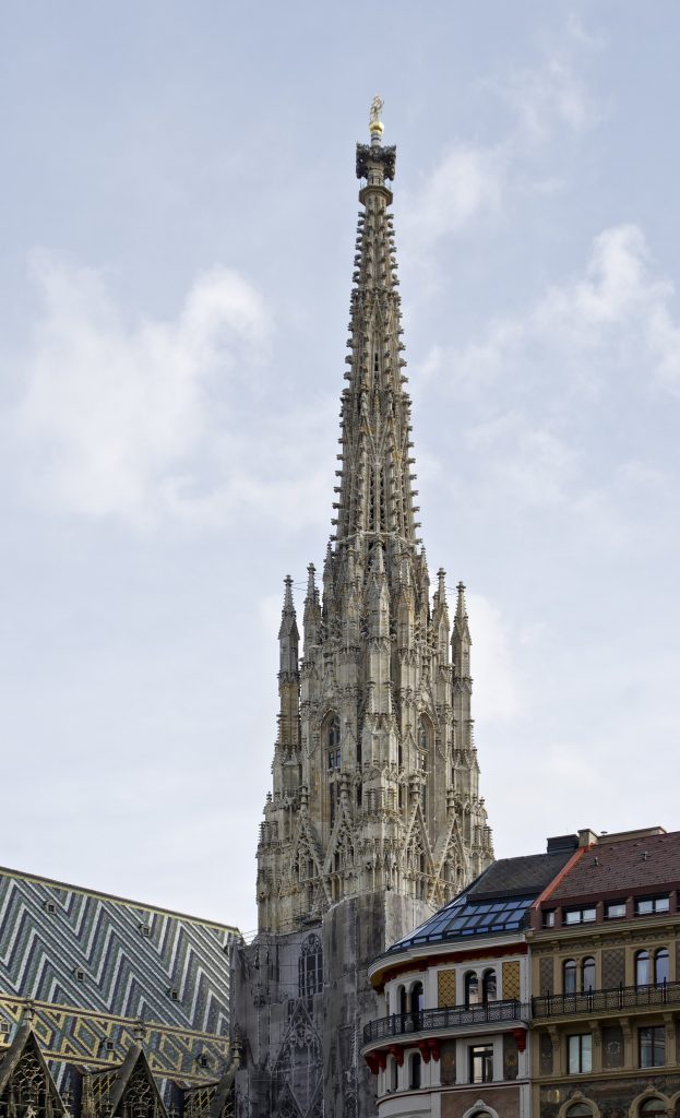 St Stephen's Cathedral spire in central Vienna