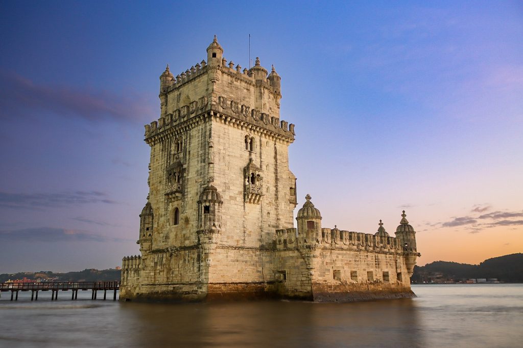 Belém Tower beside the Tagus in Lisbon
