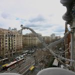 Passeig de Gràcia in Barcelona’s Eixample seen from the balcony of Casa Batlló