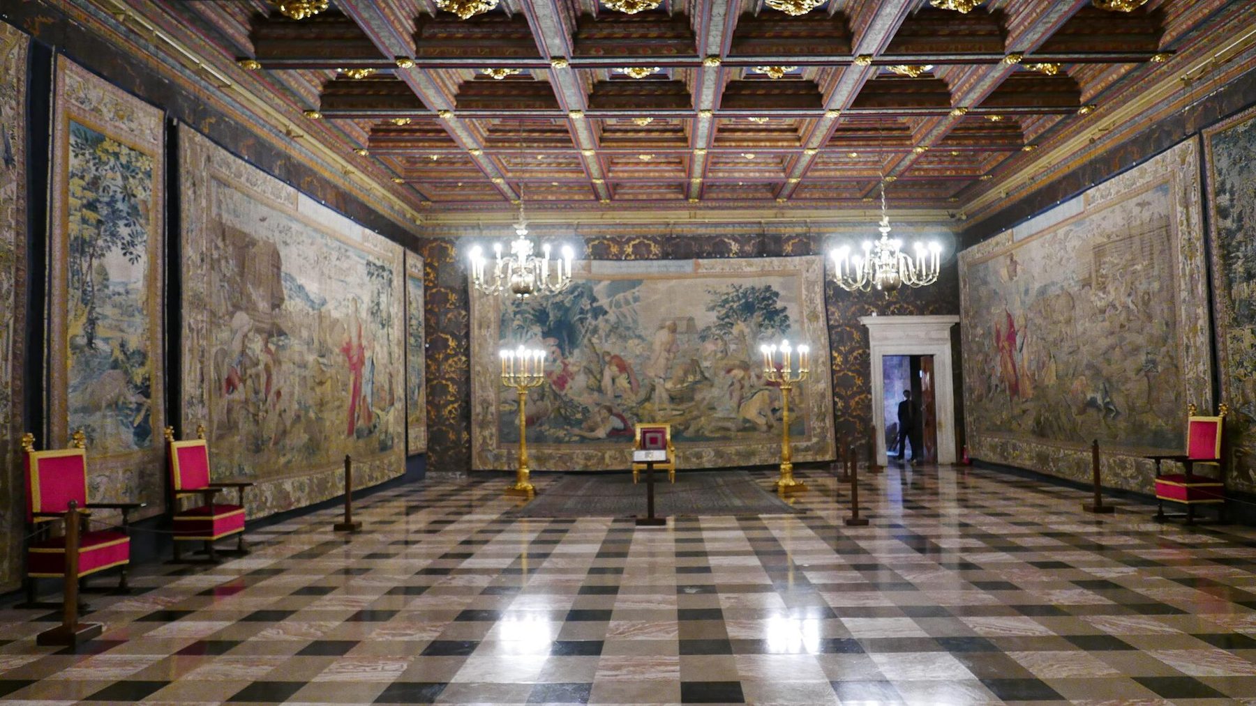 Senators' Hall in the State Rooms on the second floor of Wawel Royal Castle, hung with tapestries