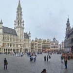 Grand-Place in Brussels with ornate guildhall facades and the Town Hall tower