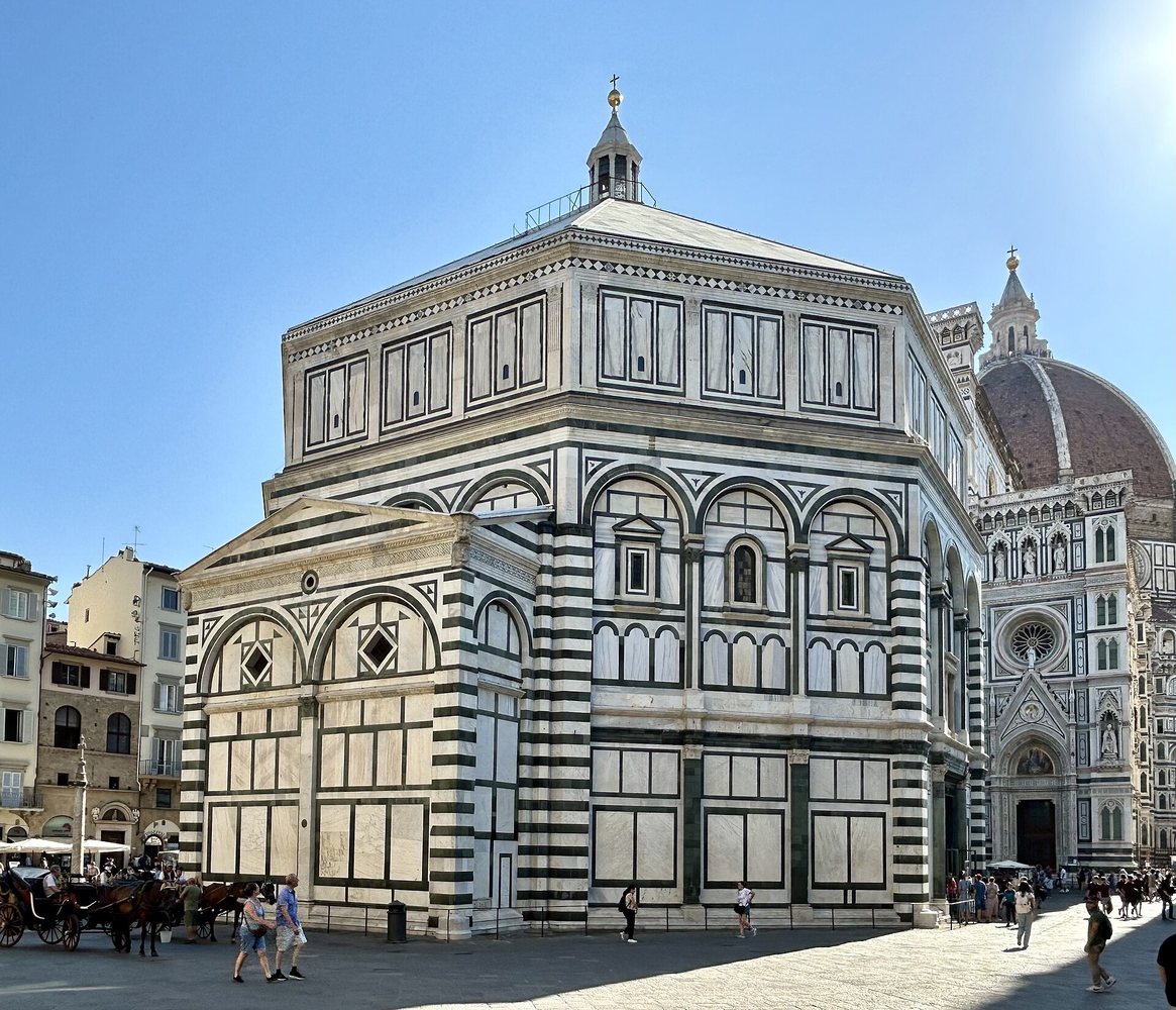 Florence Baptistery opposite the Cathedral in Piazza del Duomo