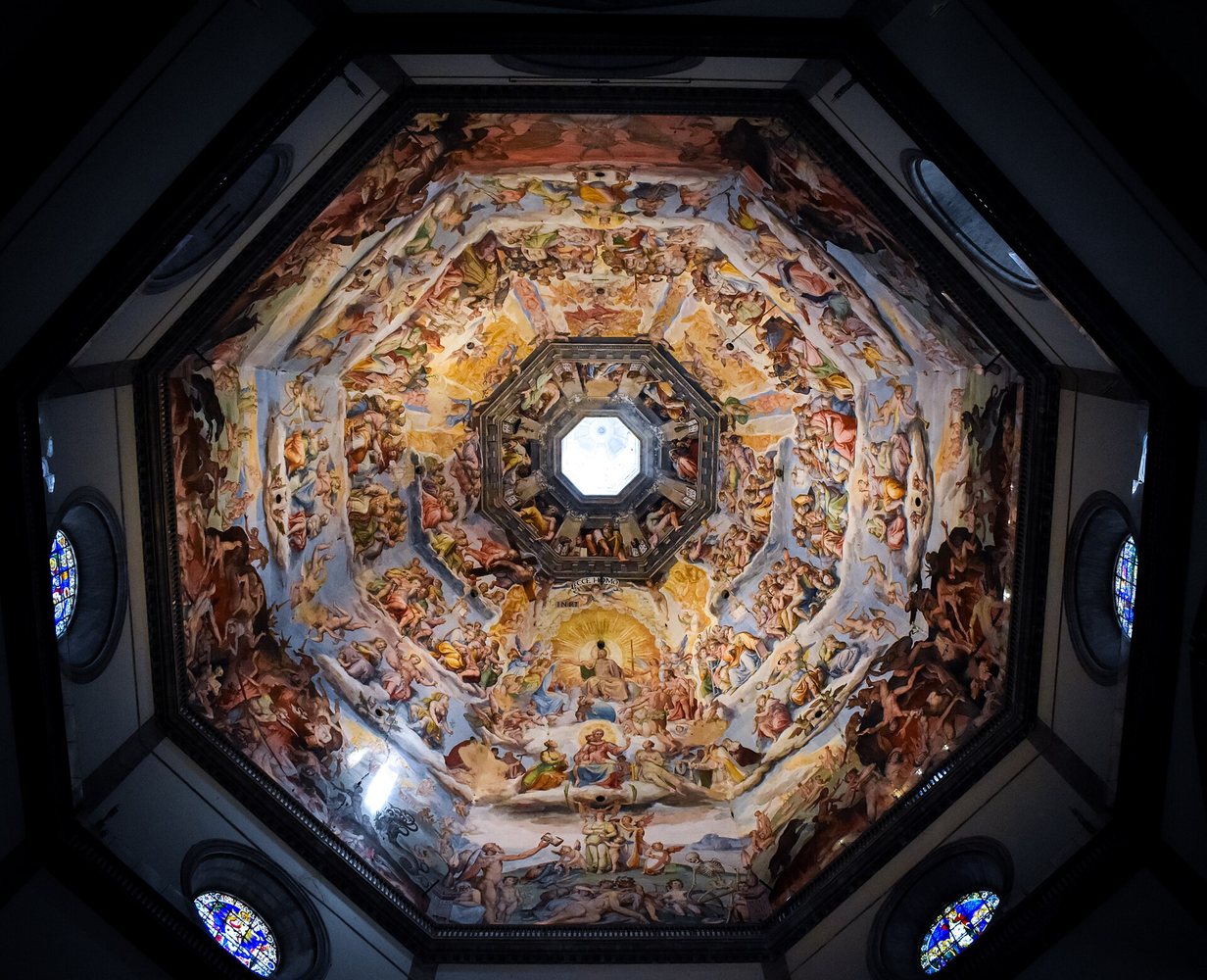 Painted interior of Brunelleschi’s Dome inside Florence Cathedral