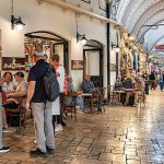 A covered shopping arcade inside Istanbul Grand Bazaar