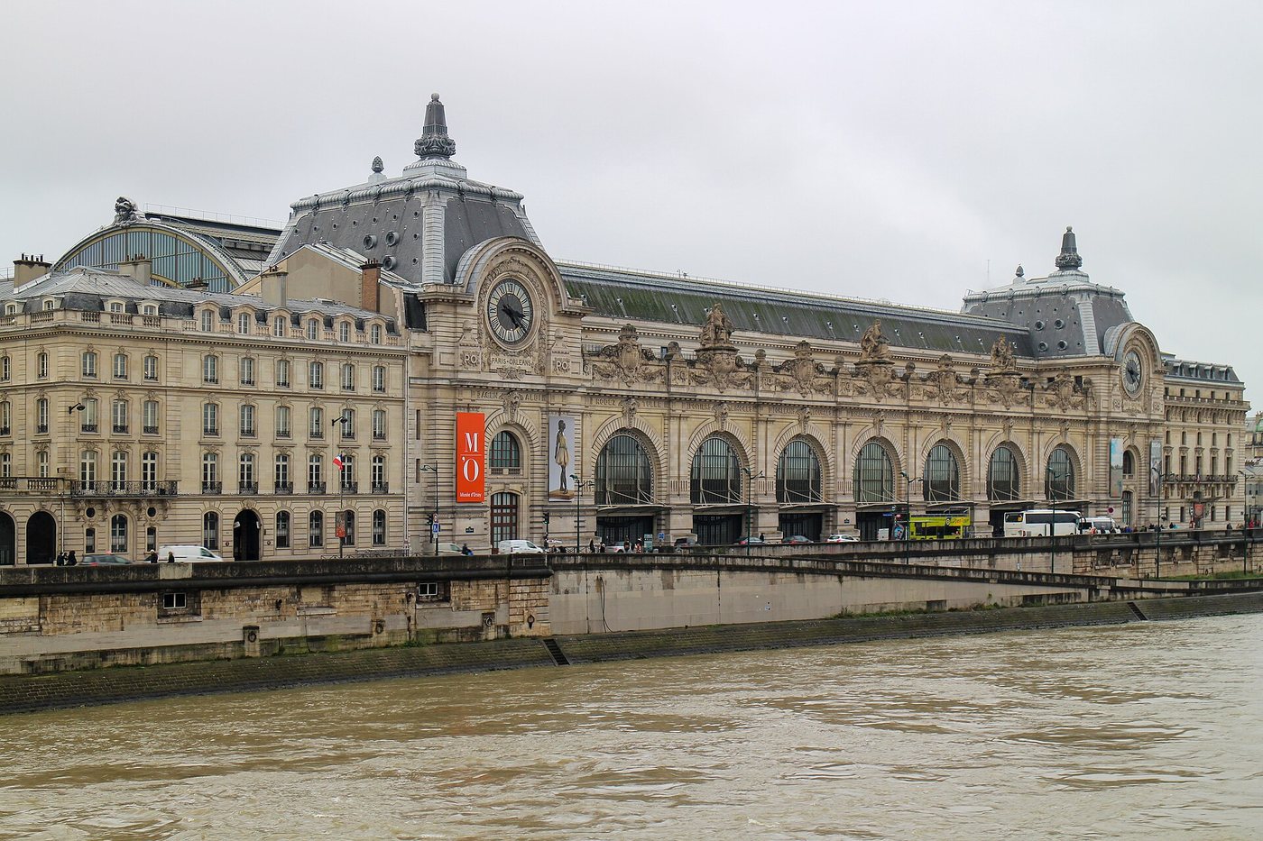 The riverside façade of the Musée d'Orsay in Paris